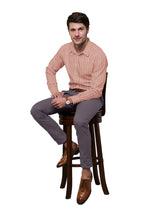 CARROT PUNCH WITH THIN LINE COTTON SHIRT
